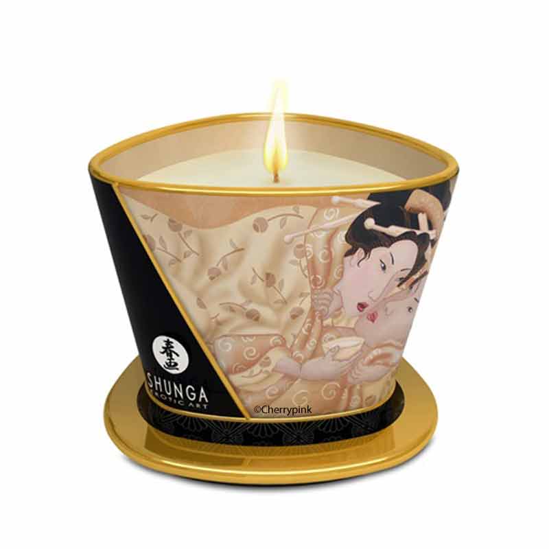 Shunga Massage Candle Vanilla Lighting.