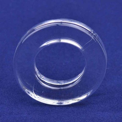 Smooth Stretchy Cock Ring clear front view.