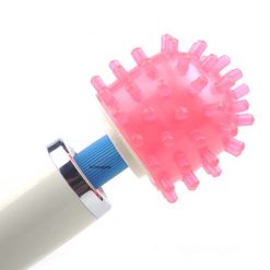 Tingle Tip Wand Attachment fitted onto a massager