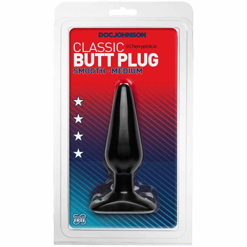 Doc Johnson Butt Plug Medium in its outer packet.