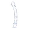 Double Trouble Glass Dildo By Glas on a white background.