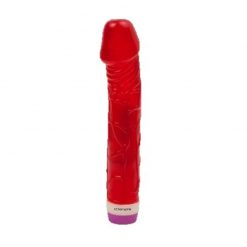 Great Boy Red Vibrating Dildo standing on a White Background