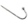 Metal Anal Hook With Ball Ring Laying On Its Side