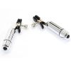 Nipple Clamps With Silver Vibrating Bullets With rubber nipple tips