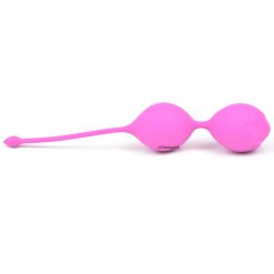 Pink Silicone Kegal Balls With a Long Tail For Removing The Balls