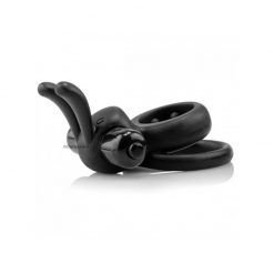 The Ohare Black Cock Ring With Rabbit Ears