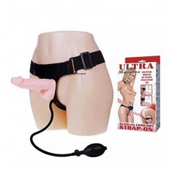 Ultra Harness Inflatable Strap-on Dildo on a Mannequin