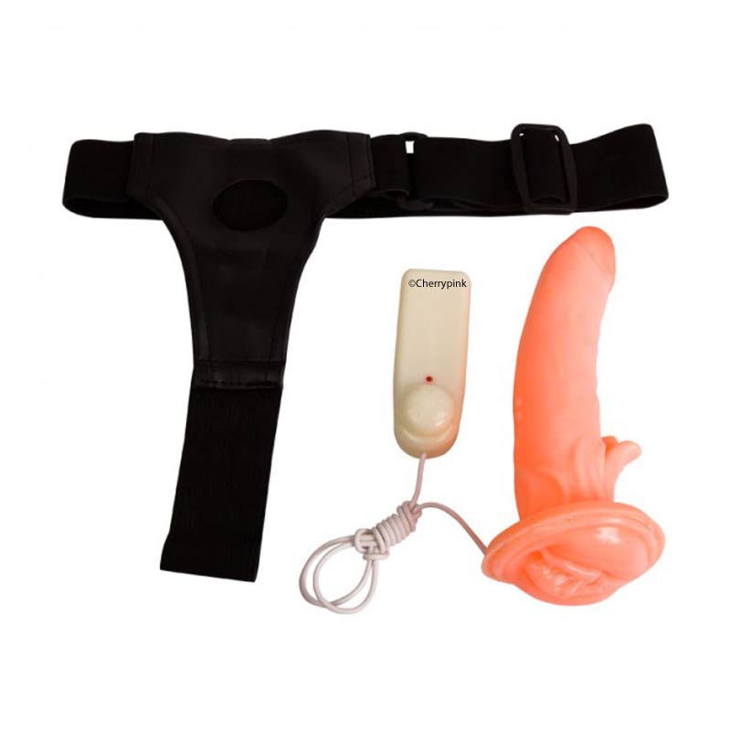 Ultra Passionate Harness Vibrating Strap-on with its remote
