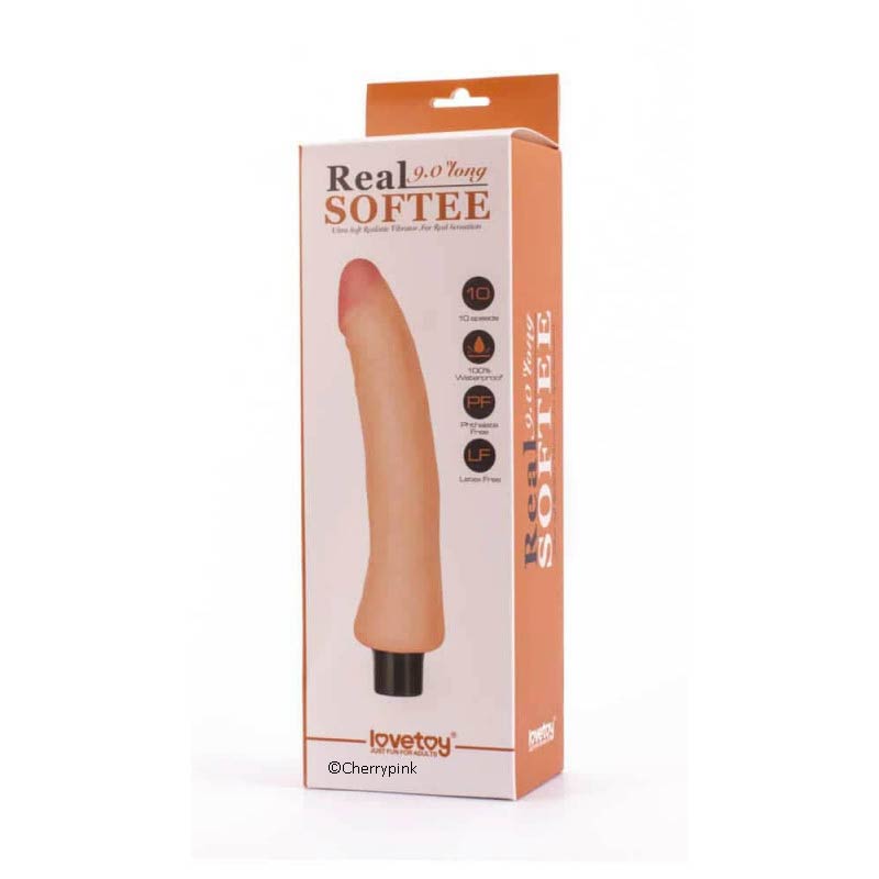 Real Softee Vibrating Dildo Outer Box.