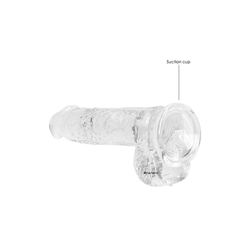Realrock Realistic Dildo With Balls Suction Cup Base.
