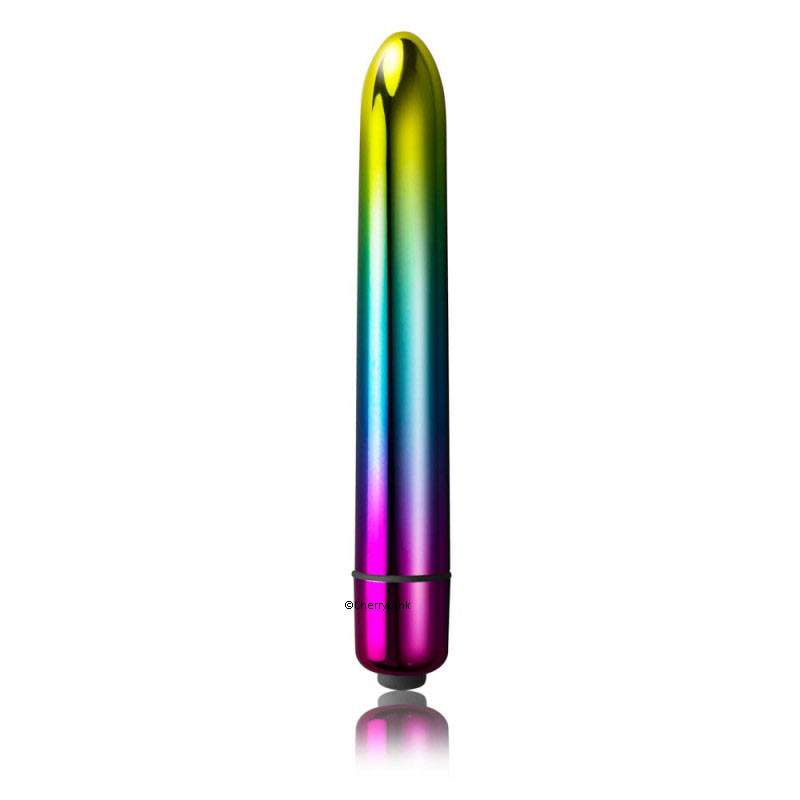 Rocks Off Prism Vibrator Metallic Rainbow Bullet.