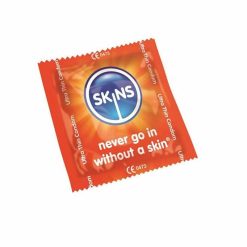 Skins 4 Pack Ultra Thin Condoms single one on a white background.