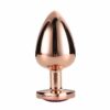 Gleaming Love Large Rose Gold Butt Plug Sex Toy.