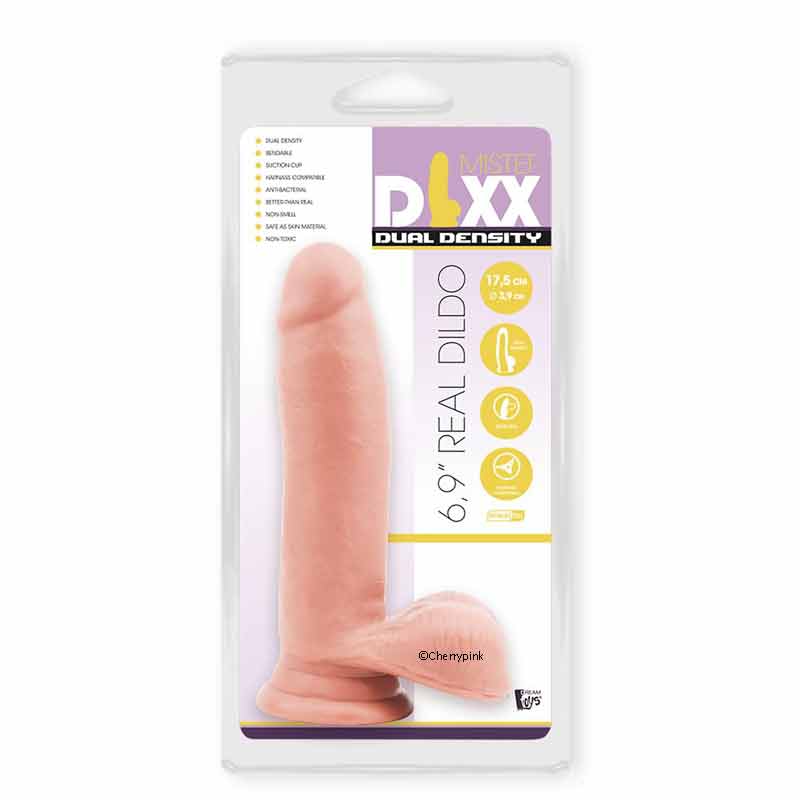 Mr Dixx 6.9 Inch Dual Density Dildo Outer Packet.