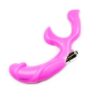 The Tripled Probed G-spot Vibrator on its side with the curved shaft close up