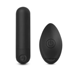 Rechargeable Remote Control Vibrating Bullet in Black.