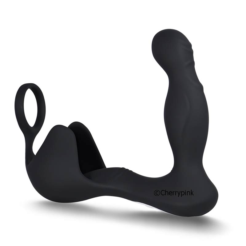 Remote Control Prostate Massager with Ball Holder and Cock Ring
