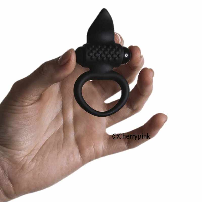 A Hand Holding the Adrien Lastic Lingus Vibrating Cockring