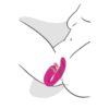 Illustration of how to use the clitoral vibrator with g-spot tip