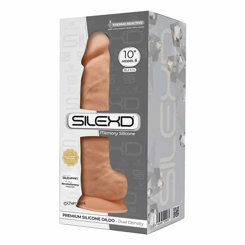 SilexD 10 Inch Dual Density Realistic Dildo Outer Box