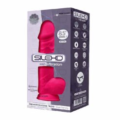 SilexD Dual Density Realistic Vibrating Dildo Pink Outer Box
