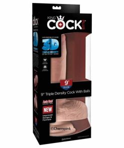 King Cock Plus Triple Density Cock with Balls Outer Black Box.