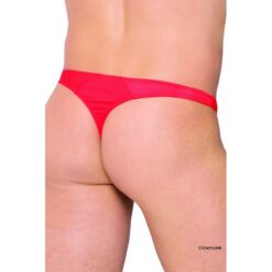 Softline Men's Thong Red on a Male Modeling Showing the Back.