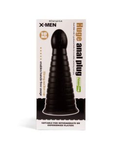 X-Men Huge Anal Plug Tapered With Sucker in its White Display Box Standing on a White Backgrouns