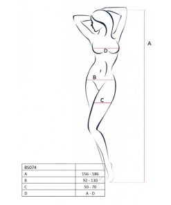 Passion Halter Neck Bodystocking Size Chart.