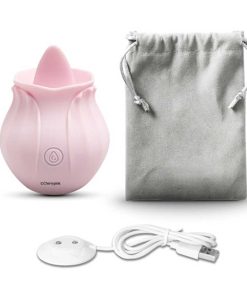 7 Function Rechargeable Rose Vibrator Bag and Charing Cable.