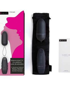 The B Naughty Classic Unleashed Remote Massager Box Bag and Instructions.