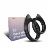 Black Silicone Dual Penis Ring and Outer Box