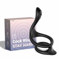 Silicone Dual Penis Ring With Taint Teaser and outer Box