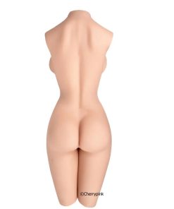 The back side of the life-like sex doll