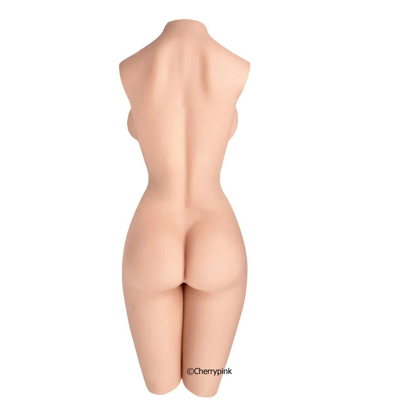 The back side of the life-like sex doll