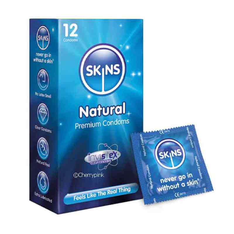 Skin Condoms Natural 12 Pack Plus a Single condom
