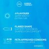 EXS Flavoured Condoms 12 pack information leaflet in blue.