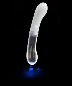 The Liaison G-Spot LED Vibrator with Blue Light On