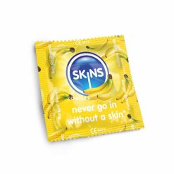Skins Flavoured Condoms 12 Pack single foil pack banana Flavour.