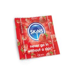 One Single Strawberry Flavoured Condom by Skins.