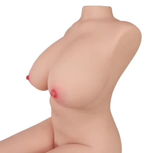 Donna Sexy Sex Doll For Beginners Sitting on a White Background With Large Breasts