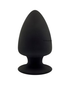 SILEXD Medium Butt Plug Model 1 Black Standing on a White Background