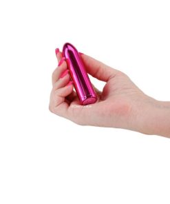 Chroma Petite Bullet Vibrator Pink in a female hand.