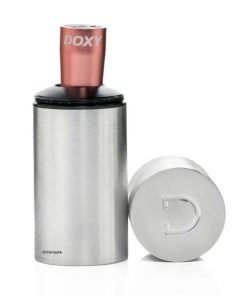 Doxy Bullet Vibrator Pink in its aluminium storage case.