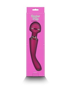 The Sugar Pop Bliss Pink Wand Vibrator in its Display Box From The Back