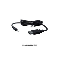 The black USB charging cable from the anal sex toy