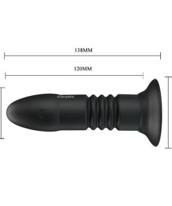 The Pretty Love Magic Jingers Black Sex Toy From The Side With All Its Sizes