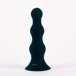 XMEN Automatic Inflatable Butt Plug Green Sex Toy Standing on a White Background