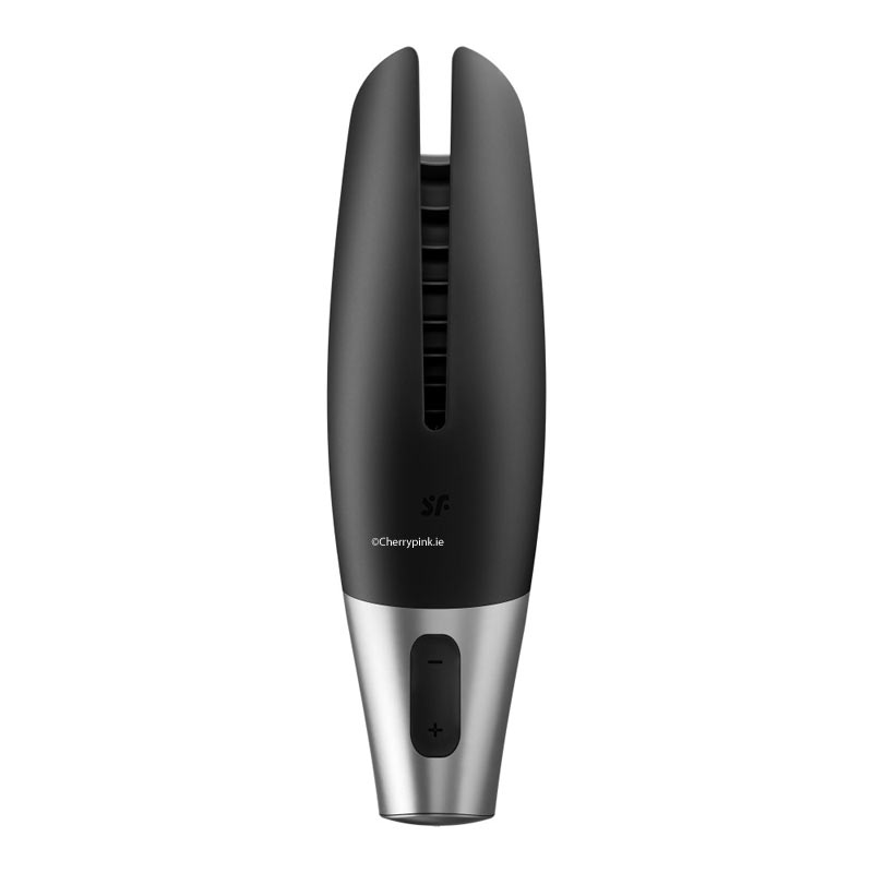 Close up front view of the Satisfyer Power Masturbator With Vibrations