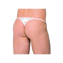 The back of the Men's Thongs 4420 White One Size on a male model